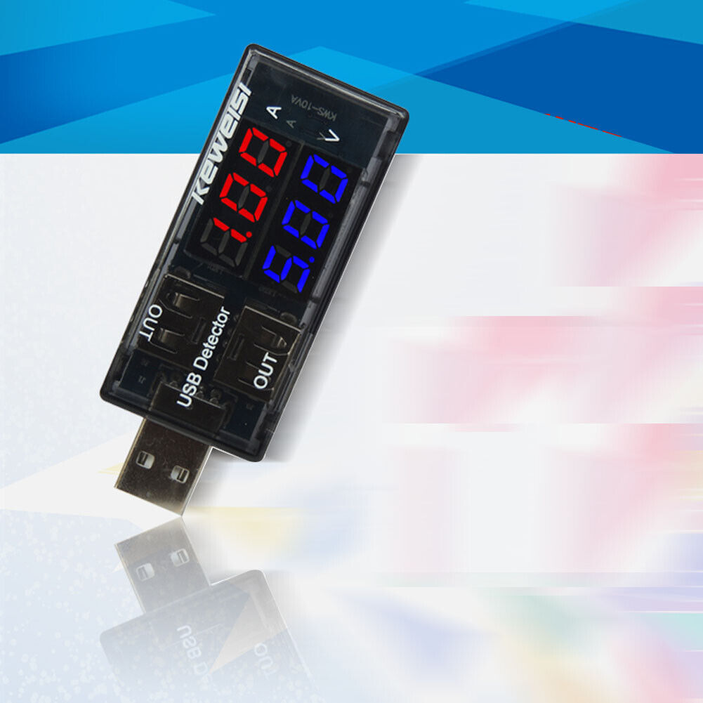USB Charger Current Voltage Charging Detector Battery Voltmeter Ammeter