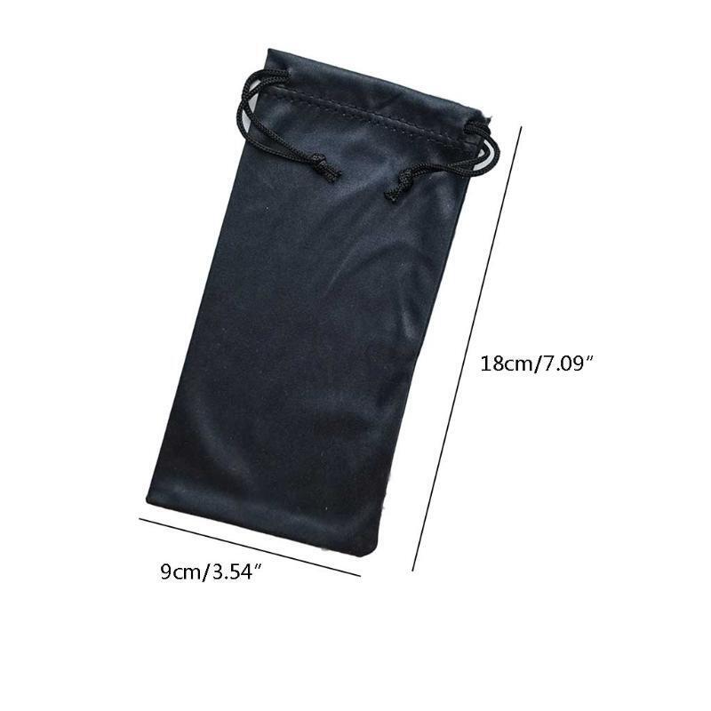 Microfiber Glasses Storage Pouch Cleaning Cloth with Drawstring Closure 10 Pack