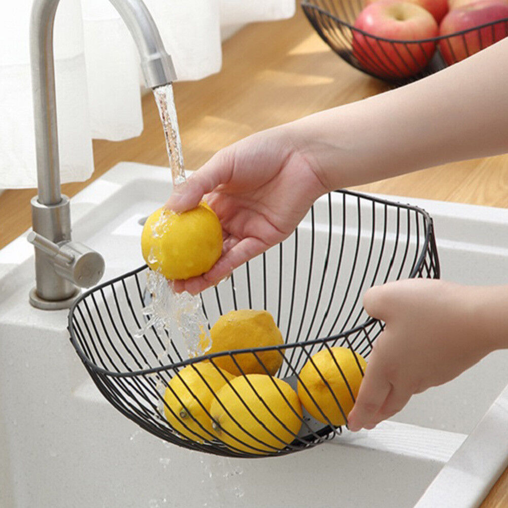 Simple Modern Iron Fruit Basket Creative Snacks Bread Storage Drain Basket