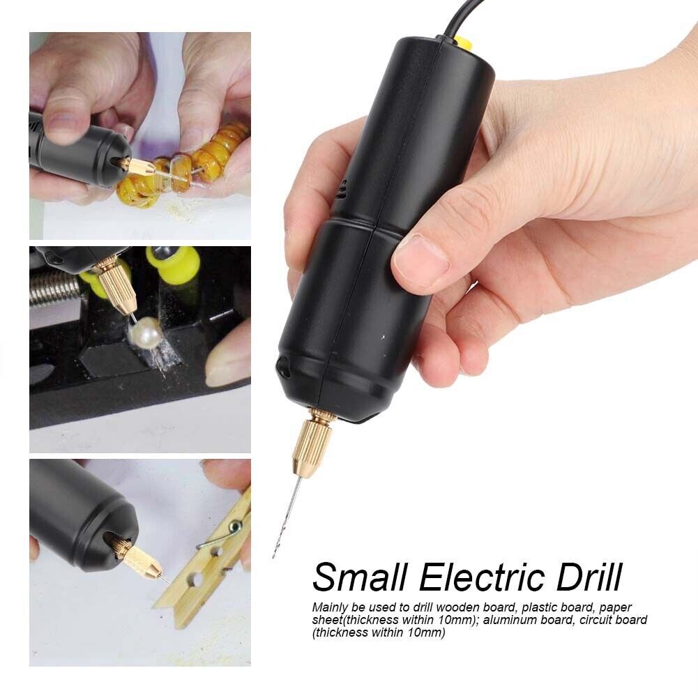 18W Mini Electric Hand Drills DC 5V Handheld Micro USB Drill with 3pcs Bits