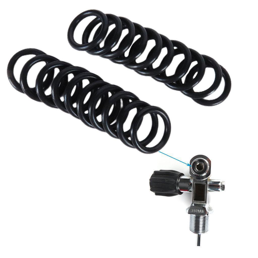 20Pcs Rubber O-Rings Seal Gaskets Oil Resistant Flexible Technical Black Hoses