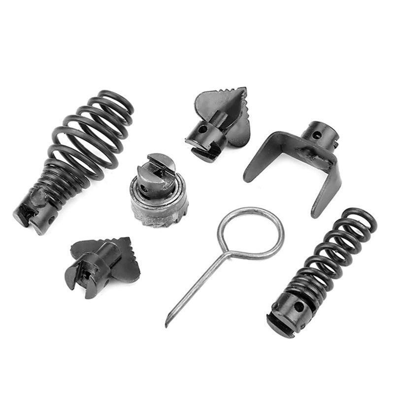 7x Drain Cleaner Cleaning Tool Combination Cutter Head with Key Easy to Install
