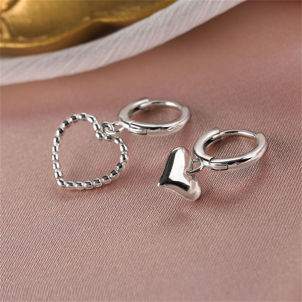 Girls Drop Earrings Jewelry Irregular Earrings Asymmetry Love Heart Earrings