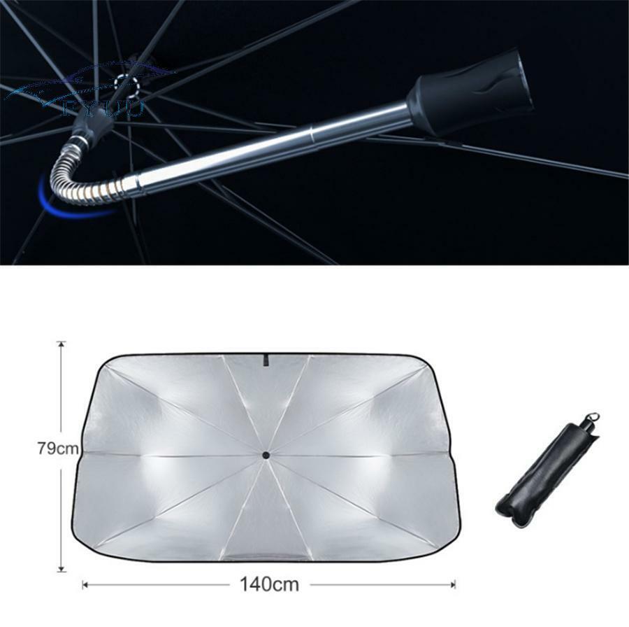 Car Windshield Sun Shade Umbrella w/Free Adjustment Handle 7-Layer UV Blocking