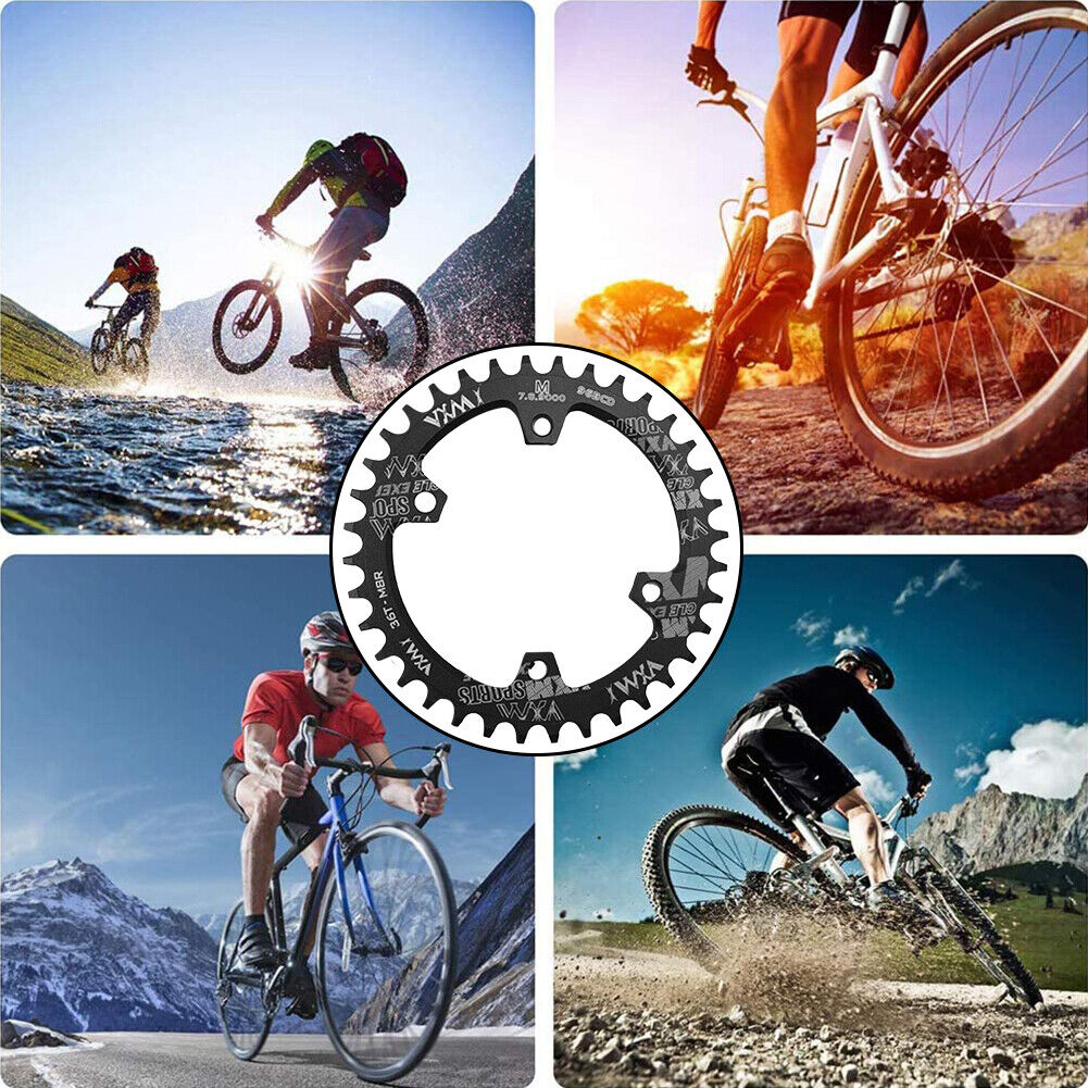 MTB Bike Chainring Bicycle Crankset Narrow Wide Chain 96BCD (Black 36T)