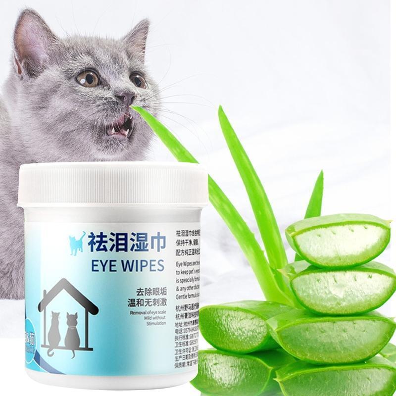 100Pcs/Can Pet Eye Wet Wipes Dog Cleaning Paper Towels Cat Tear Stain Remover