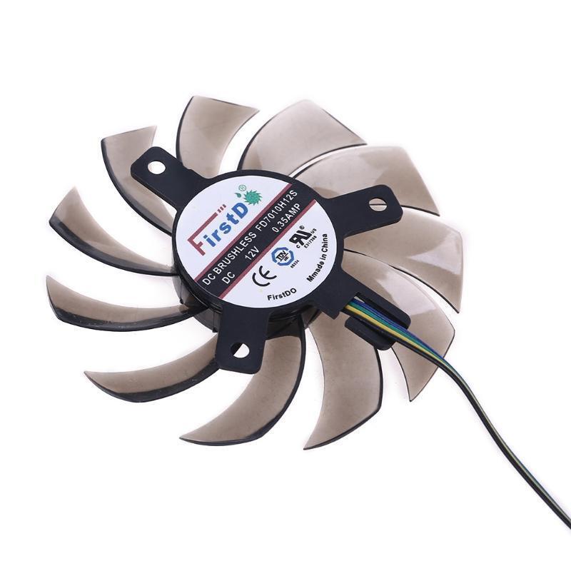 1 Pair FD7010H12S 75mm 4Pin Cooler Fan for MSI GTX R6870 R6790 Graphics Card