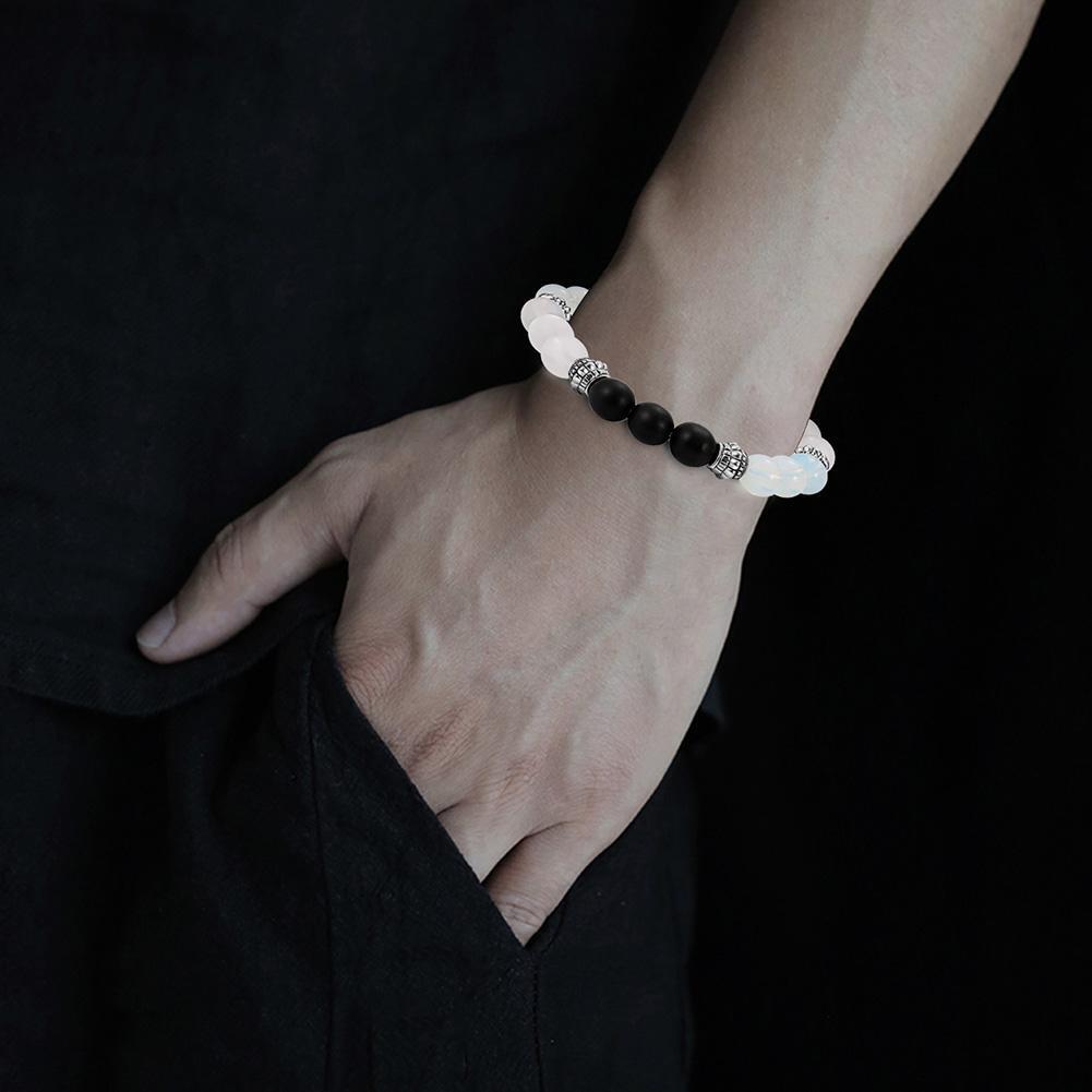 Men/Women Mix Color Elastic Agate Bead Prayer Bracelet Hand Chain Jewelry/G