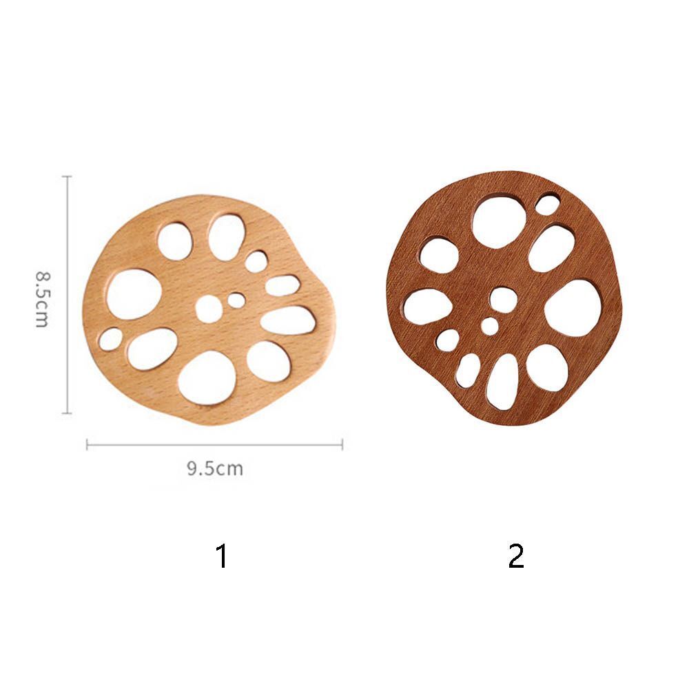 Coasters Dining Decor Coffee Mug Pad Tea Cup Mats Lotus Root Slice Wood Pads