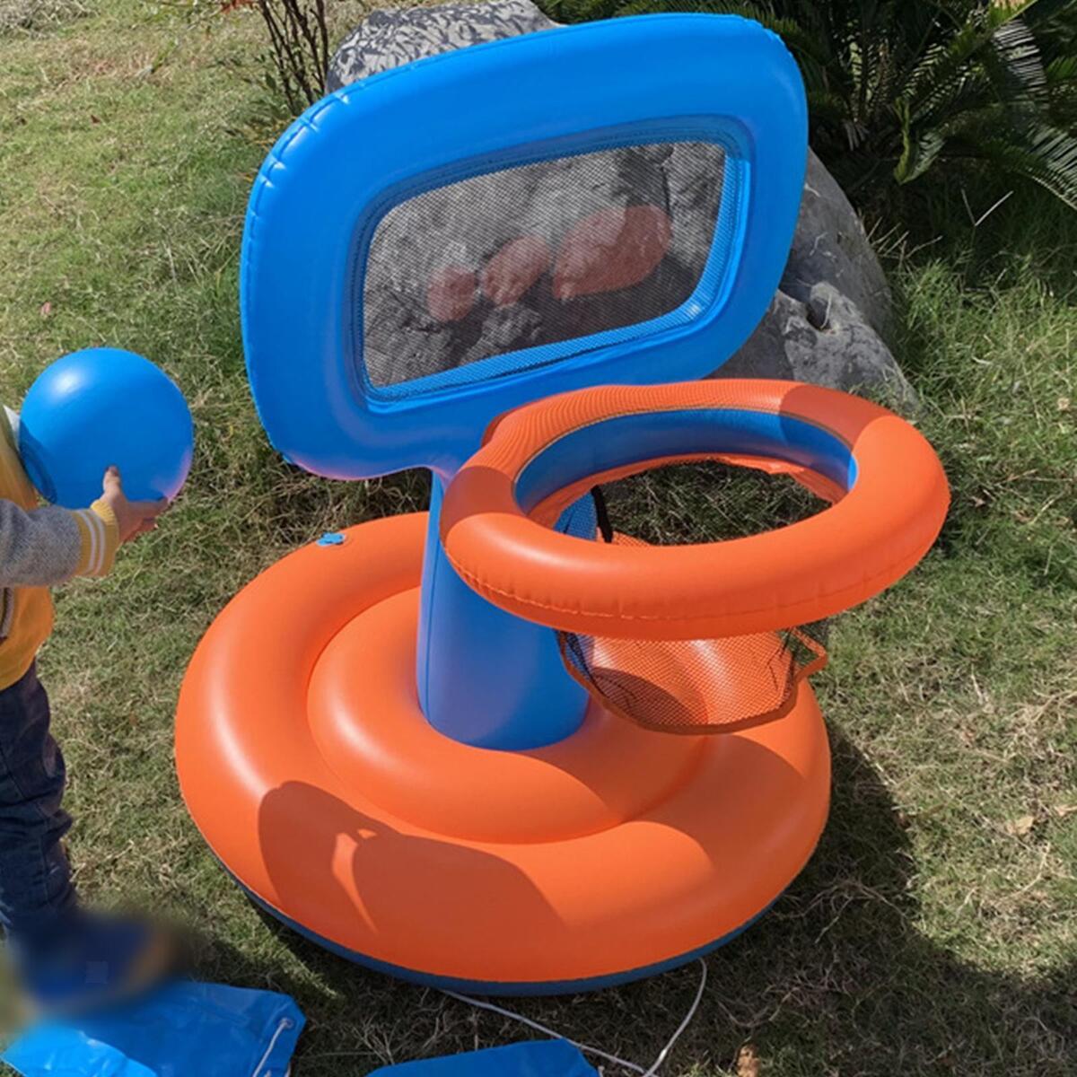 Inflatable Pools Basketball Hoop Swimming Floating Hoop Yard Indoor Outdoor