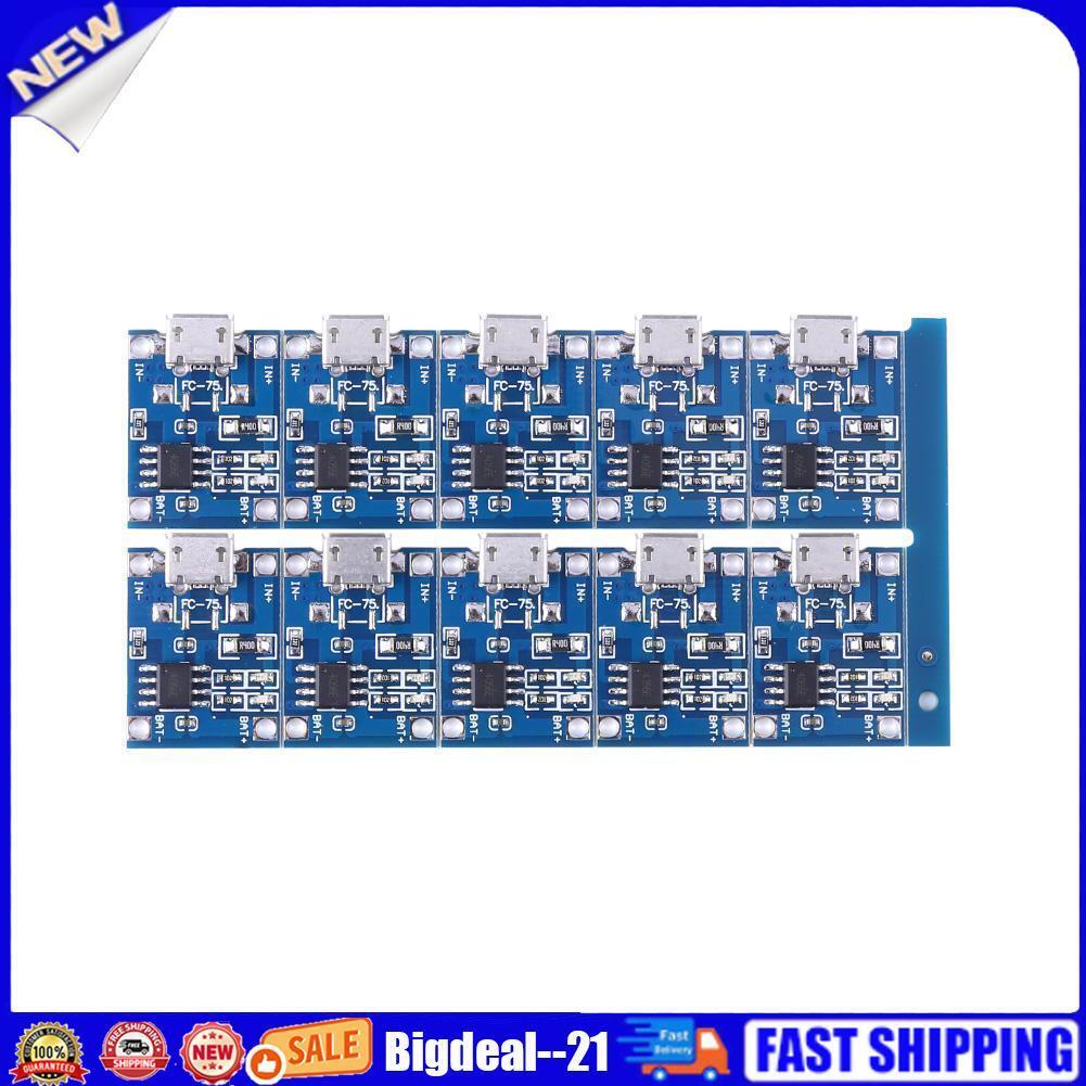 10Pcs 5V Mini USB 1A TP4056 Lithium Battery Charging Board Power Charger Mo