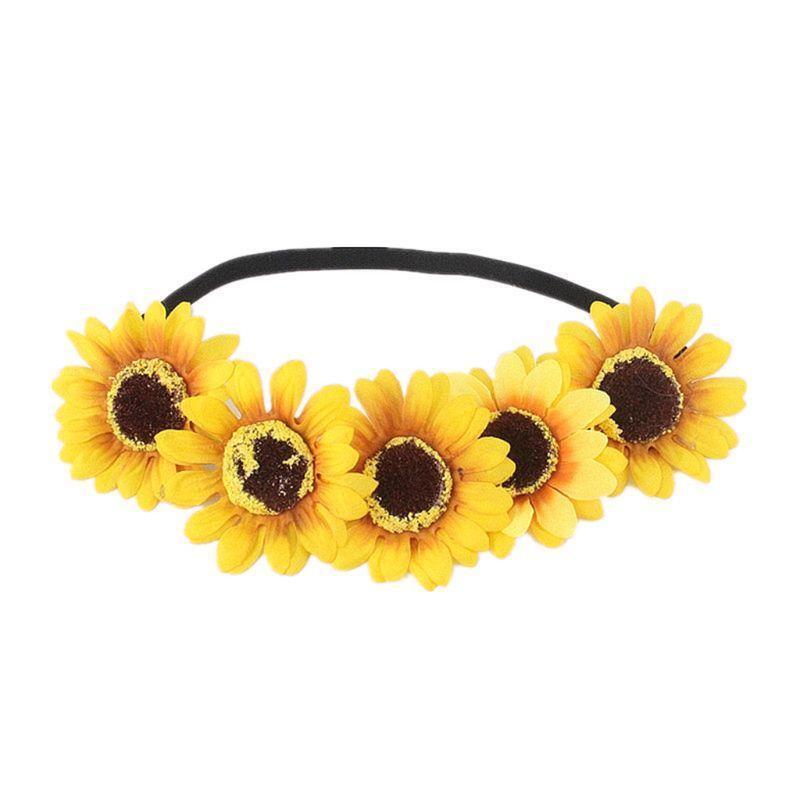 Sunflower Crown Sunflower Headband Sunflower Halo Hair Accessories