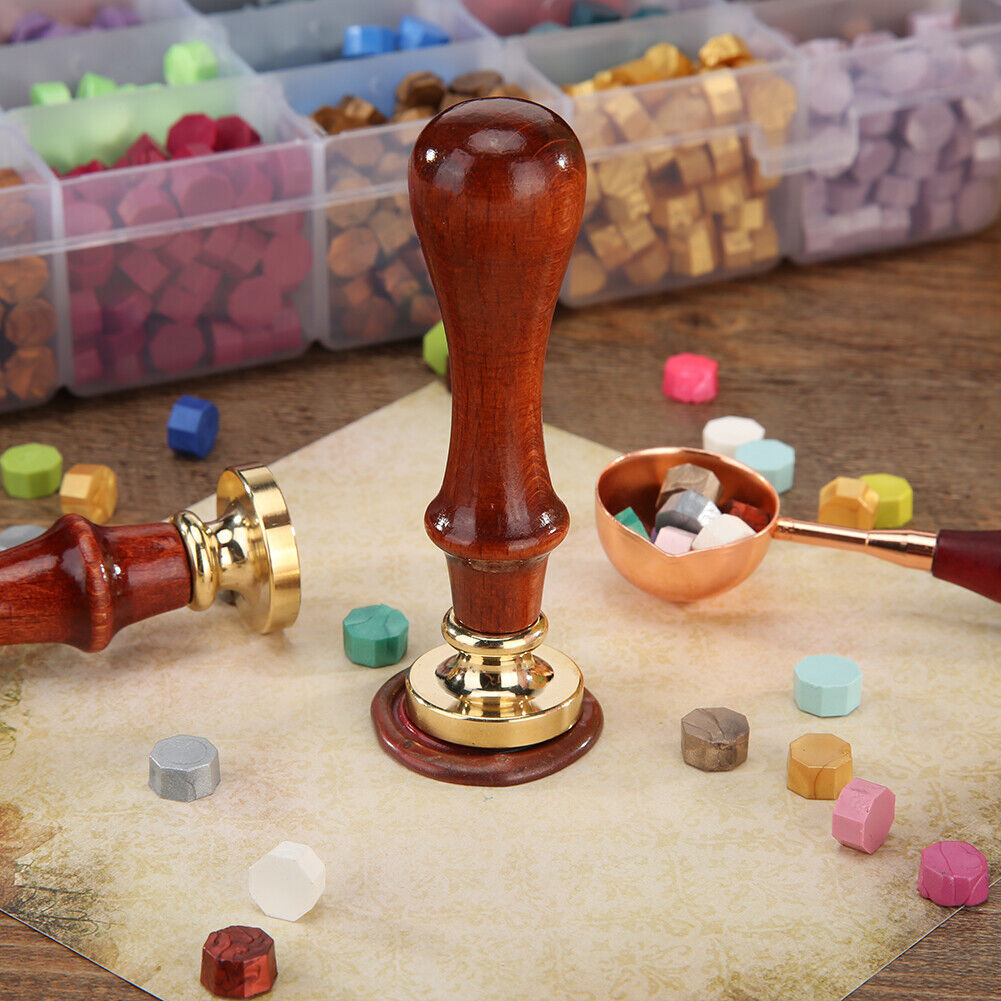 Fire Paint Seal Set Sealing Wax Stamp DIY Stamps Cards Craft with Ribbons