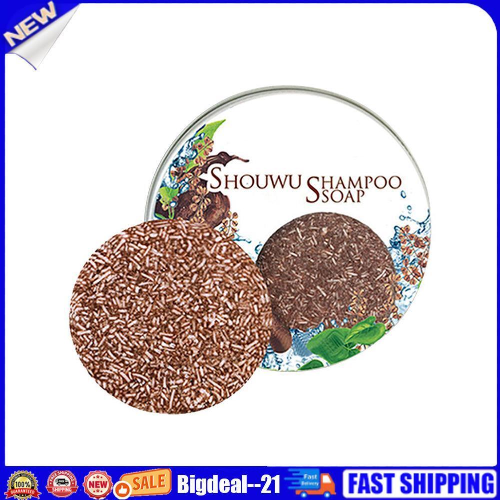 Hair Darkening Shampoo Soap Natural Plant Extract Essence Mild Formula Soap