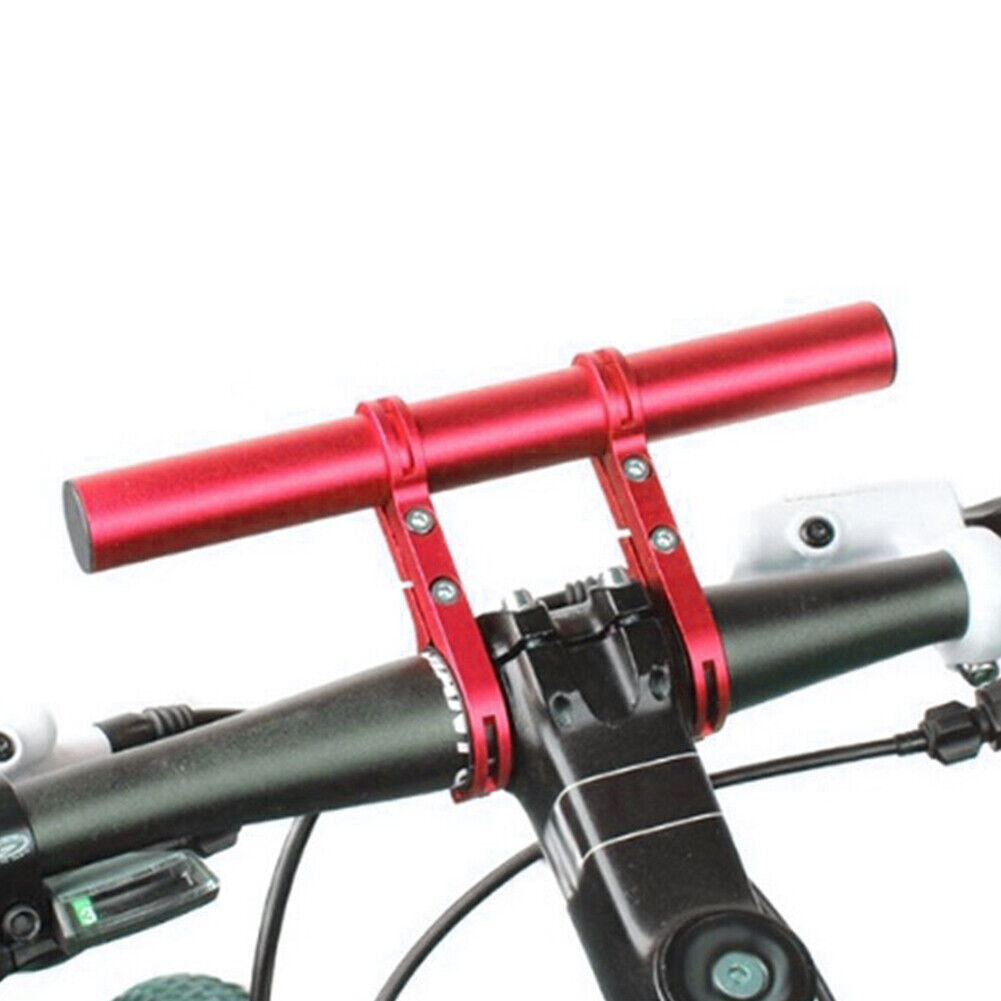 Bicycle Handlebar Extender Bike Headlight Clamp Extension Bracket (Red)