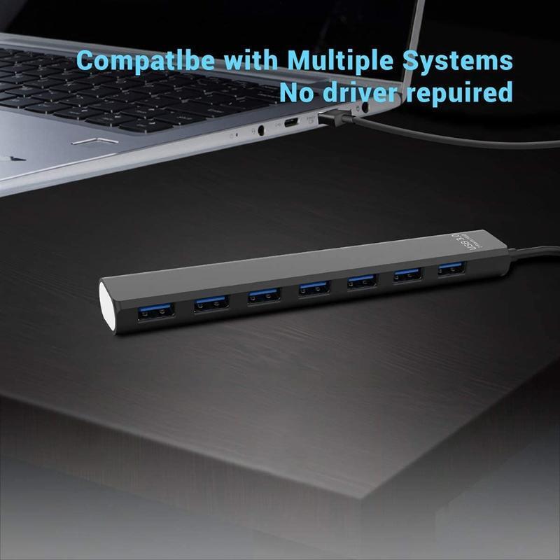 USB 3.0 7 Port Splitter High Speed ??5Gbps ??Hub Adapter USB Hub For PC Laptop