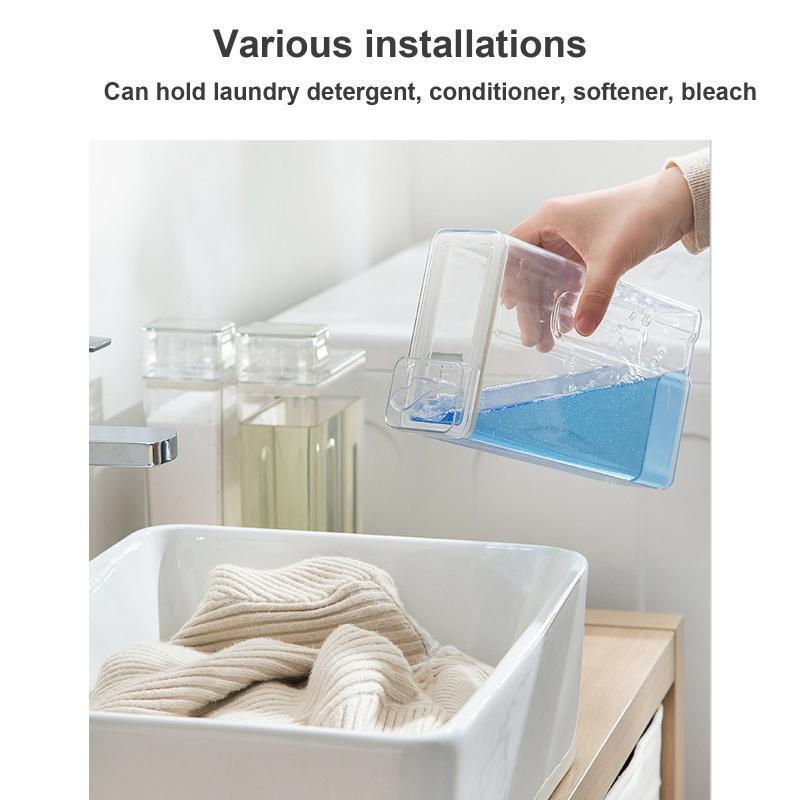 Laundry Powder Container Detergent Bin Dispenser for Liquid Detergent Fabric