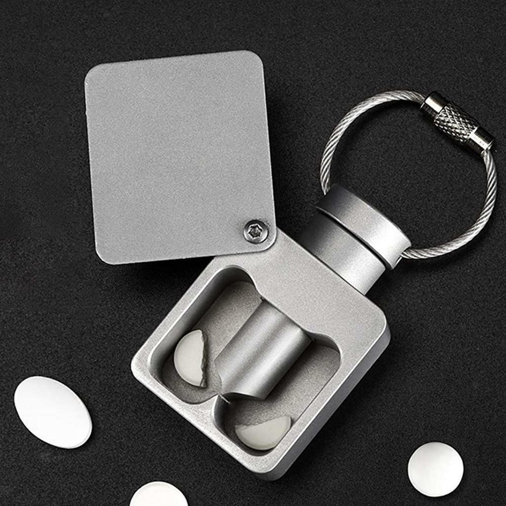 Aluminum Multifuntion Pill Box Medicine Holder Case for Outdoor