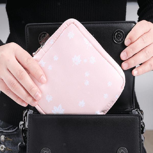 2pcs Sanitary Napkins Bag Zipper Tampons Collect Bags Pouch Organizer Cactus