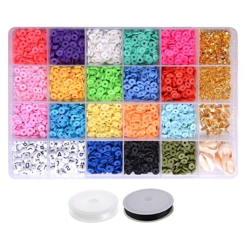 Loose Spacer Beads Necklace Earrings Diy Craft Kit with Decorative Accessories