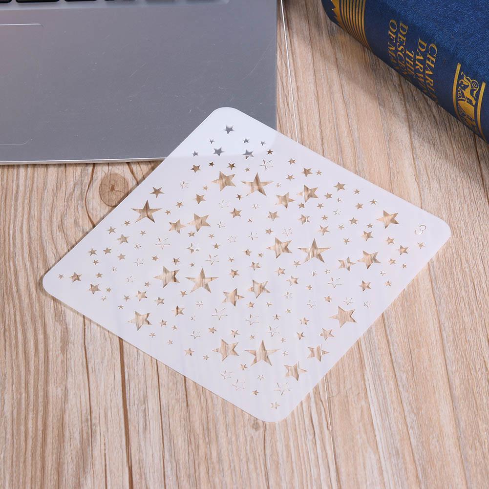 Star Theme Hollow Lace Ruler Embossing Template DIY Photo Album Draw Tool