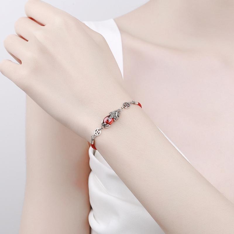 Braided Bracelet Wristband with Lobster Clasp Pixiu Brave Troops Lucky Charm