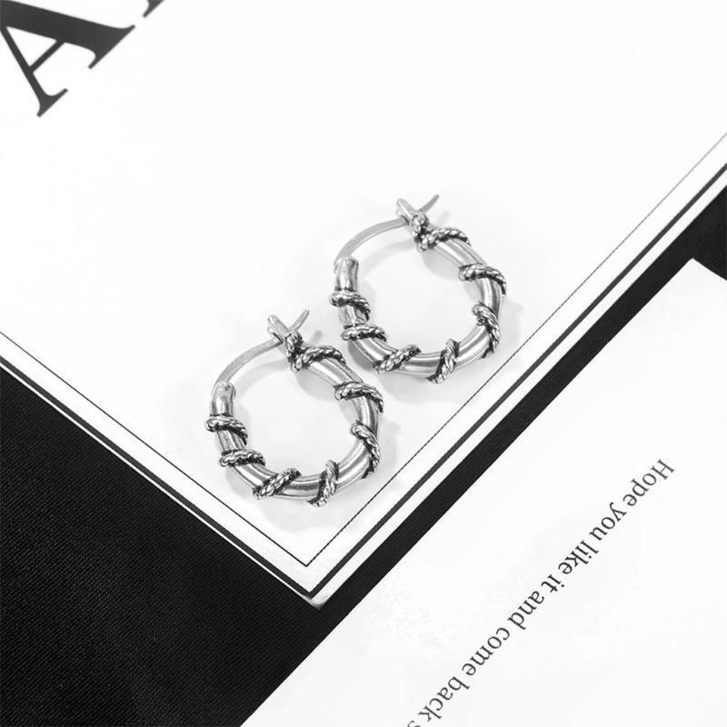 Titanium Steel Twist Hoop Earrings Commute/Dating New Year Fashion Accessories