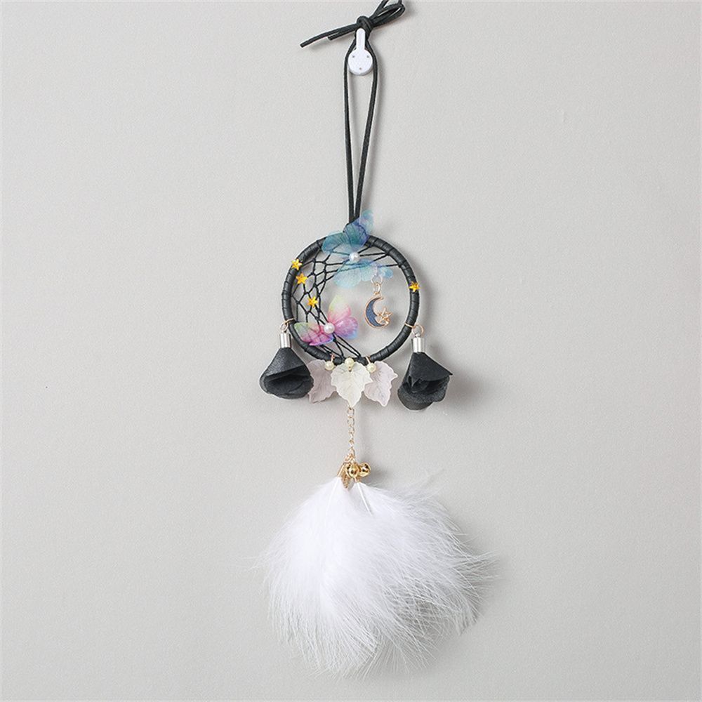 Pendant Moon Dreamcatcher Keychains Rearview Mirror Charm Mini Dream Catcher