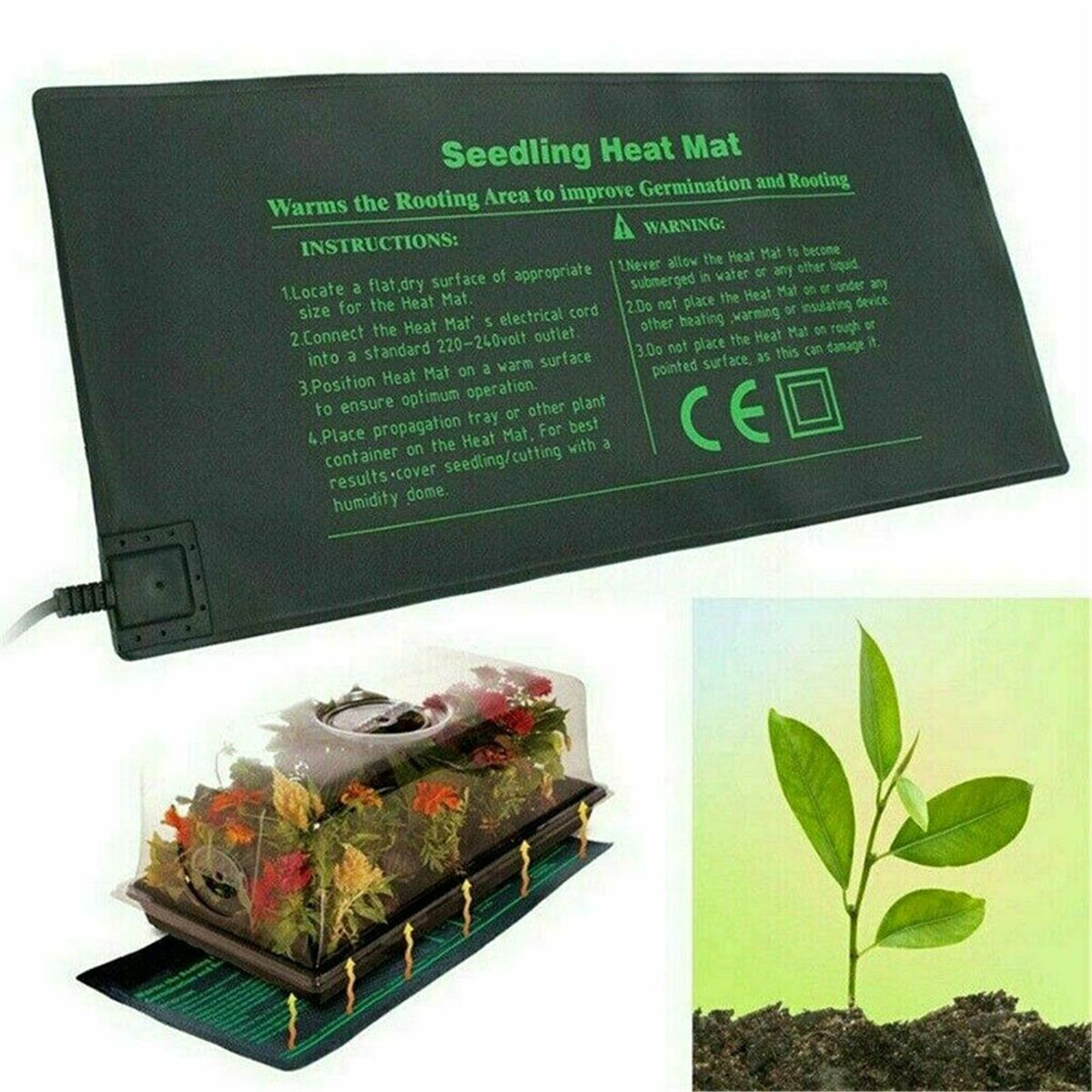 Growing Seedling Heat Mat Plant Electric Blanket Reptiles Pad Clone Starter Pad