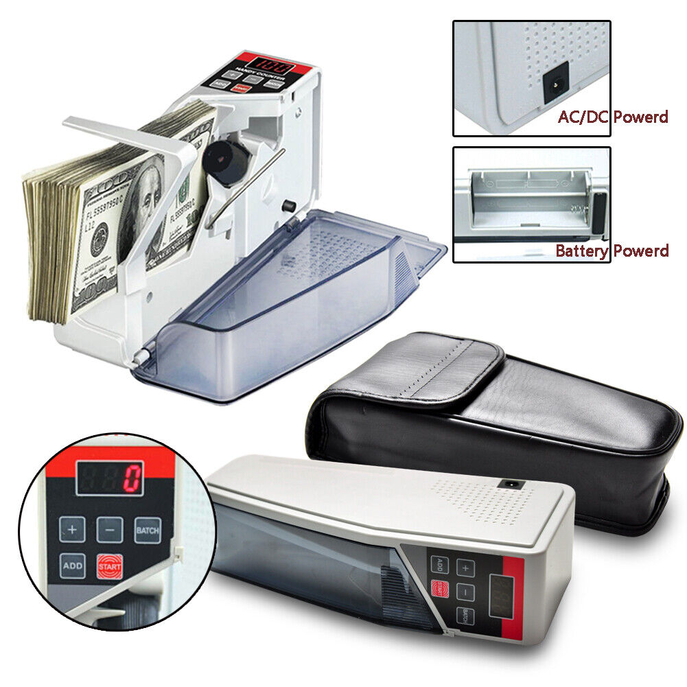 V40 Portable Mini Cash Count Money Currency Counter Counting All Bill EU Superb