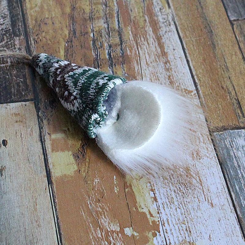 5Pcs Christmas Gnome Wine Bottle Topper Covers Xmas Knitted Hat Hanging Ornament