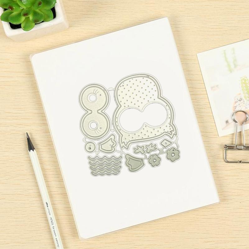 Cute Owl Pendant Metal Die Cut Embossing Stencil Cutting Die for DIY Album Photo