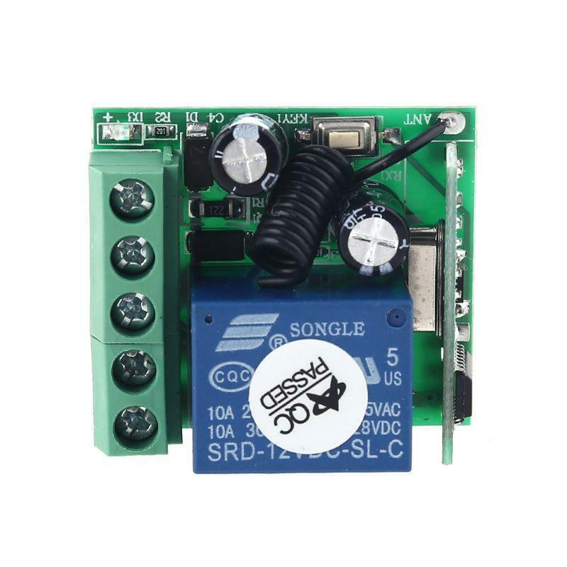 DC12V Self Generator Wall Remote Control Switch Wireless Receiver Relay Module
