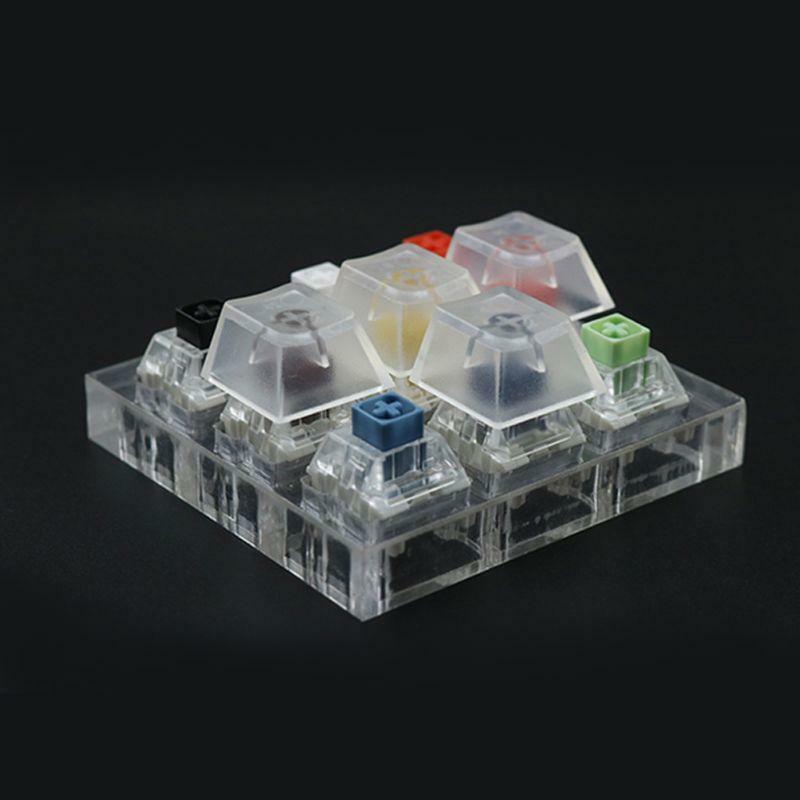 10Pcs ABS Transparent Keycaps Matte Backlit Key Cover for Mechanical Keyboard