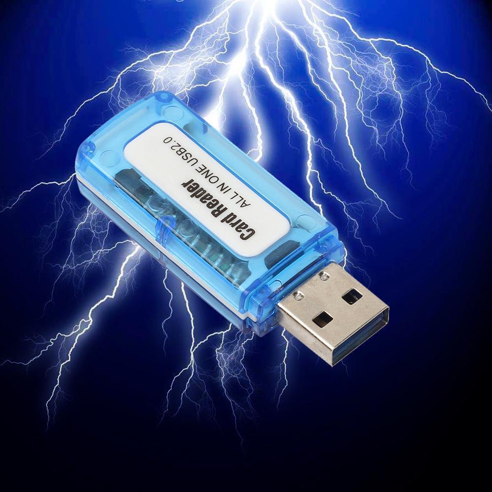 Portable 4 in 1 Memory Multi Card Reader USB 2.0 for SD/TF/T-Flash/M2 Card