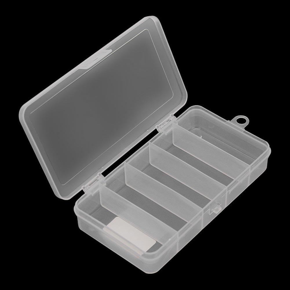 5 Compartments Large Size Fishing Tackle Box Storage Bait Lure Container