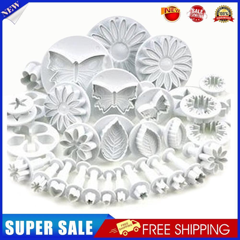33pcs Sugarcraft Cake Decorating Fondant Plunger Cutters Tools Mold