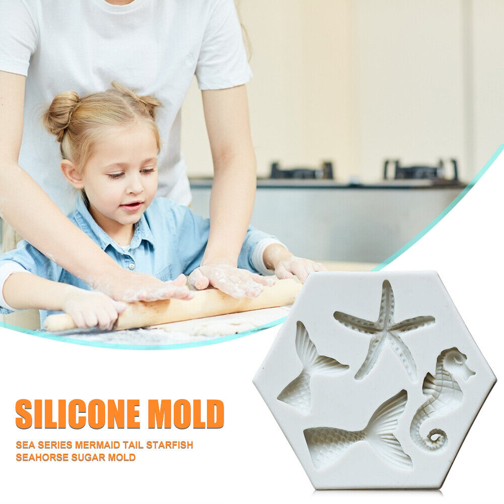 Sea Animals Cake Molds Silicone Fondant Mould Pastry Decoration Baking Tray