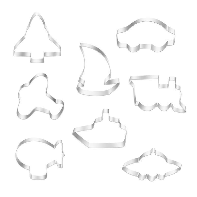Stainless Steel Frosting Candy Fondant Push-type Household Set Cookie Cutters