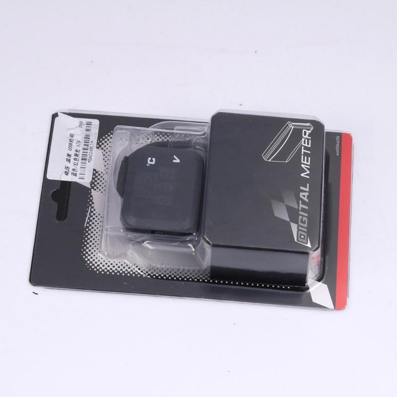Universal Motorcycle Display Dashboard Temperature Voltage USB Charger 3 in 1