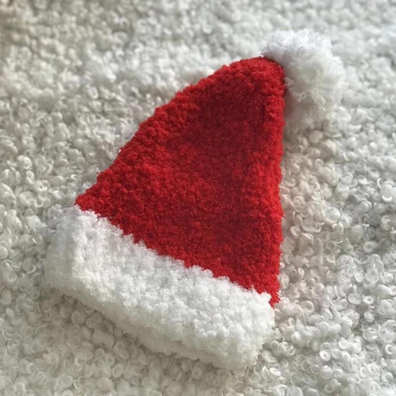 Baby Festive Christmas Hat Newborn Photography Props Hand-Knitted Hats Beanie