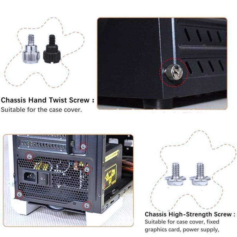 Desktop PC Case Server Screws Bolt Standoff Cable Tie Screwdriver Cleaning Brush