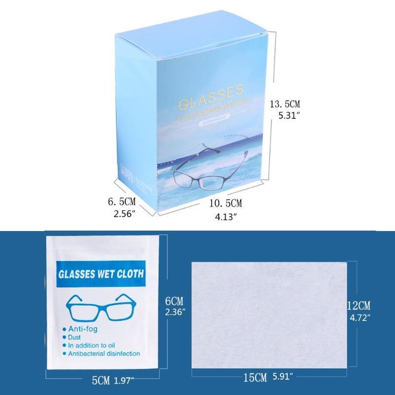 100Pcs Lens Cleaning Wipes Pre-Moistened Individually Wrapped Screens Tablets