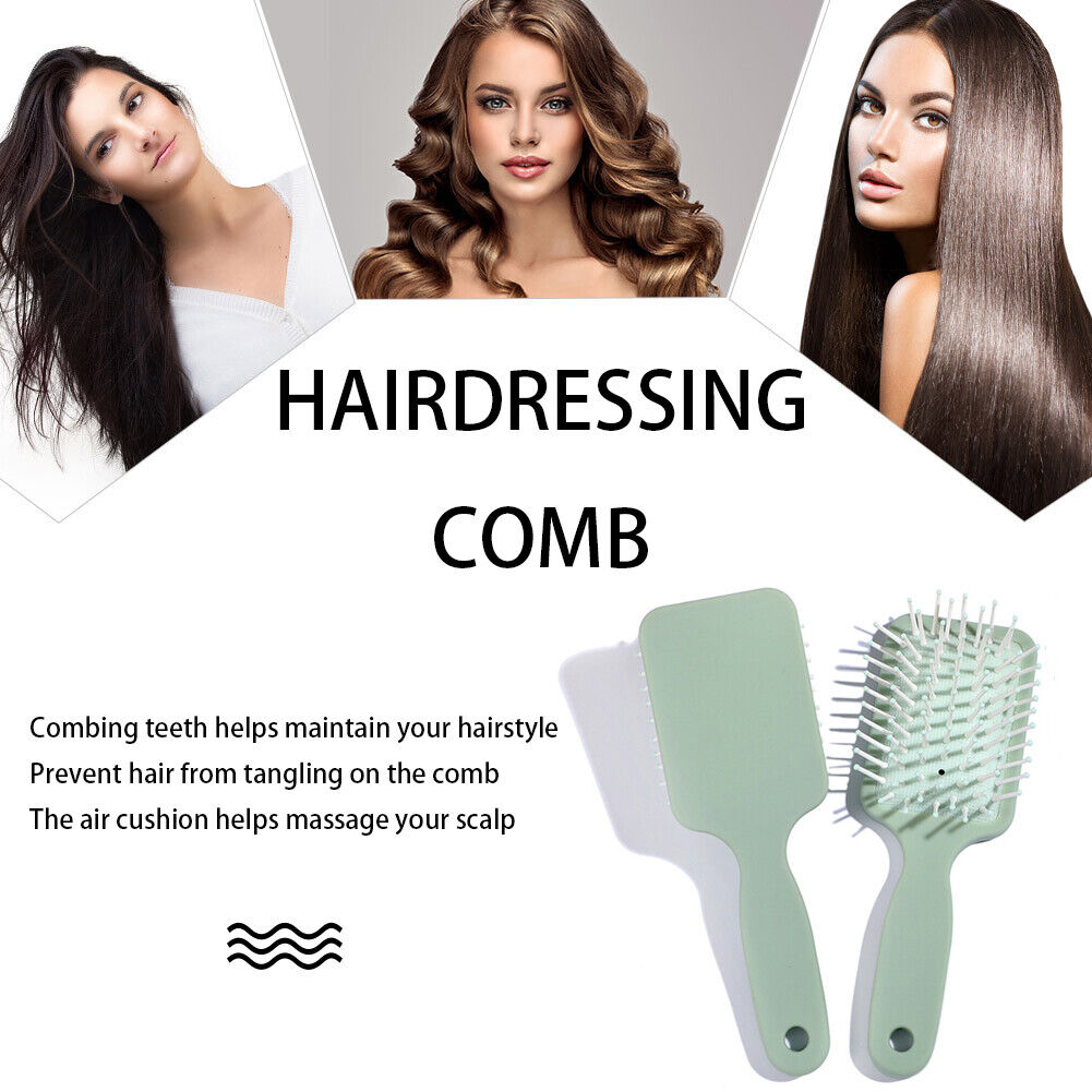Portable Air Cushion Comb Massage Comb Anti-Static Hairbrush (Olive Green)