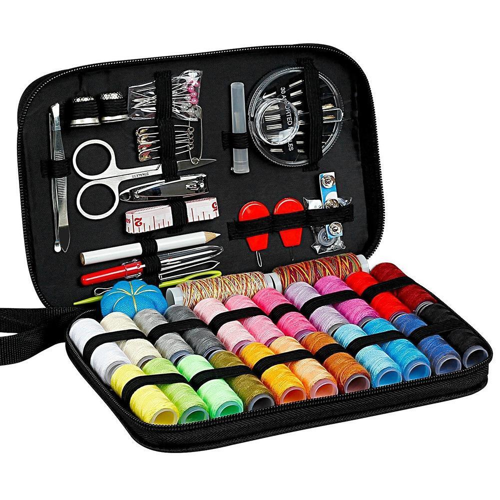 98pcs Multi-function Sewing Box Kit Set Needles for Hand Quilting Stitching