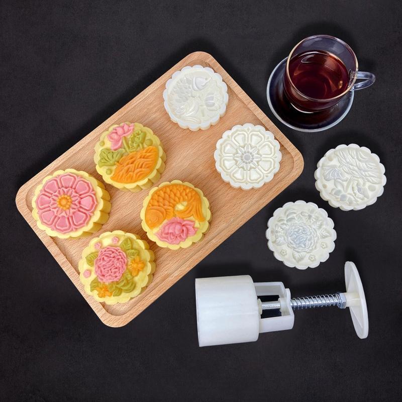 Mooncake Baking Gadgets Hand-pressing Plastic Material for Mid-Autumn Festival