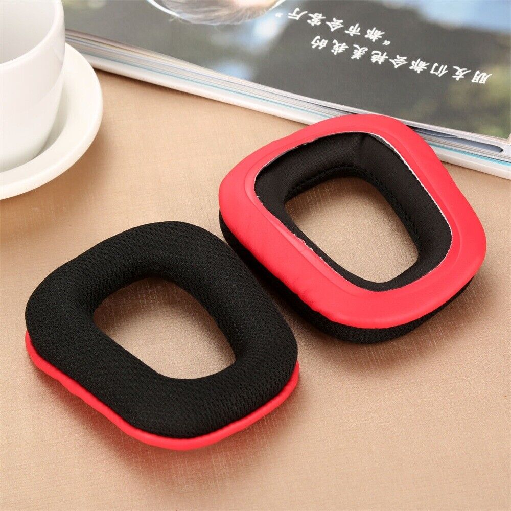 1 Pair Black Headset Earpads Foam Cover Logitech G35 G930 G430 F450 headphones