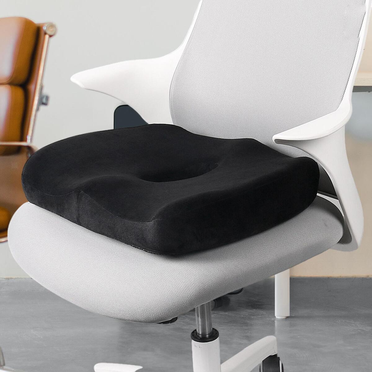 Memory Foam Seats Cushion Removable with Zipper for Office Chairs Travel