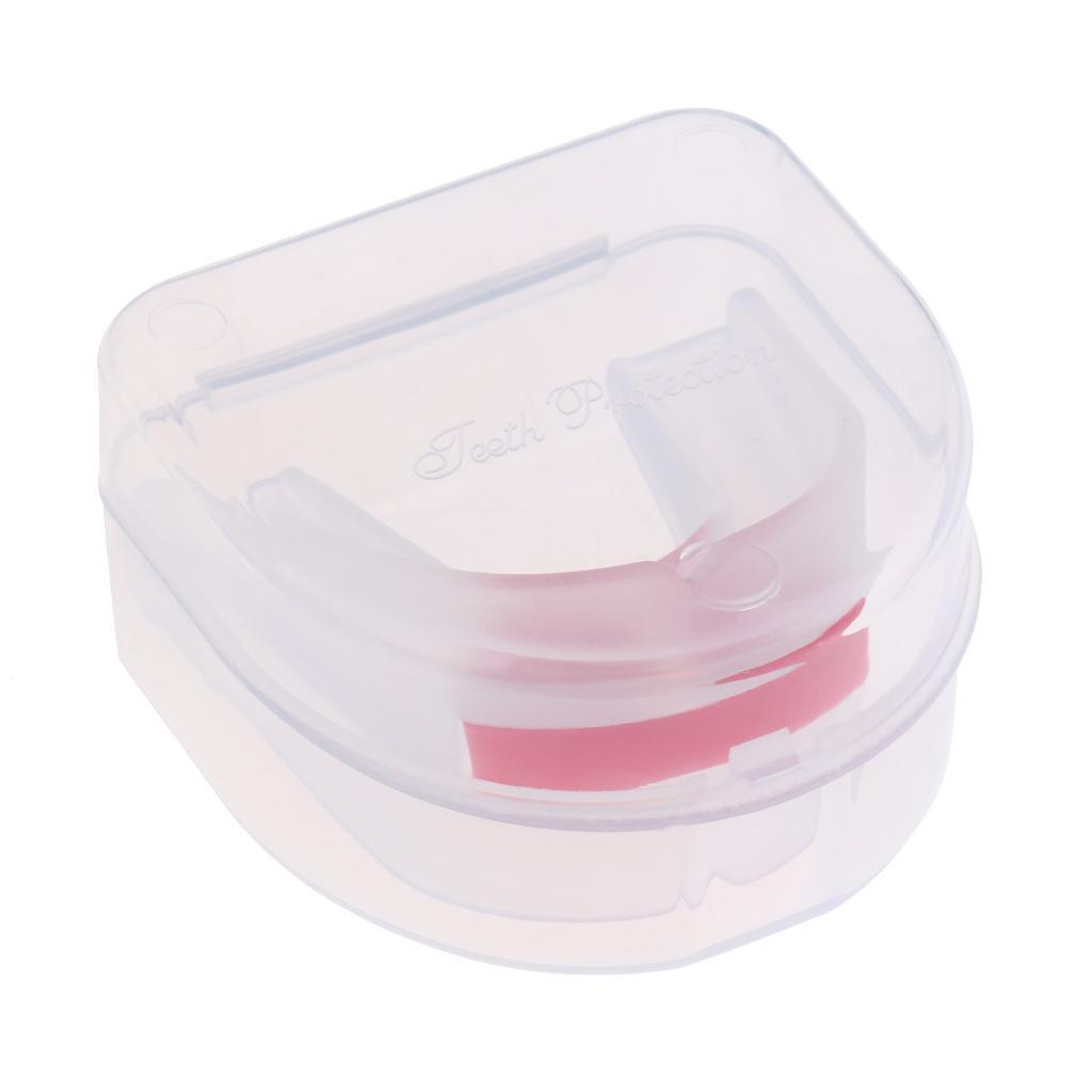 Alignment Mouth Guards Boxing MMA Teeth Protector Gum Shield with Case Red