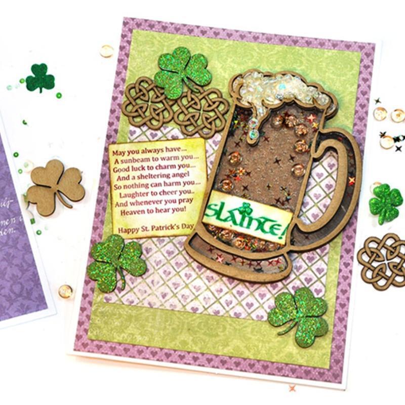 Beer Mug Shaker Metal Cutting Dies Stencil DIY Scrapbooking Album Card Template